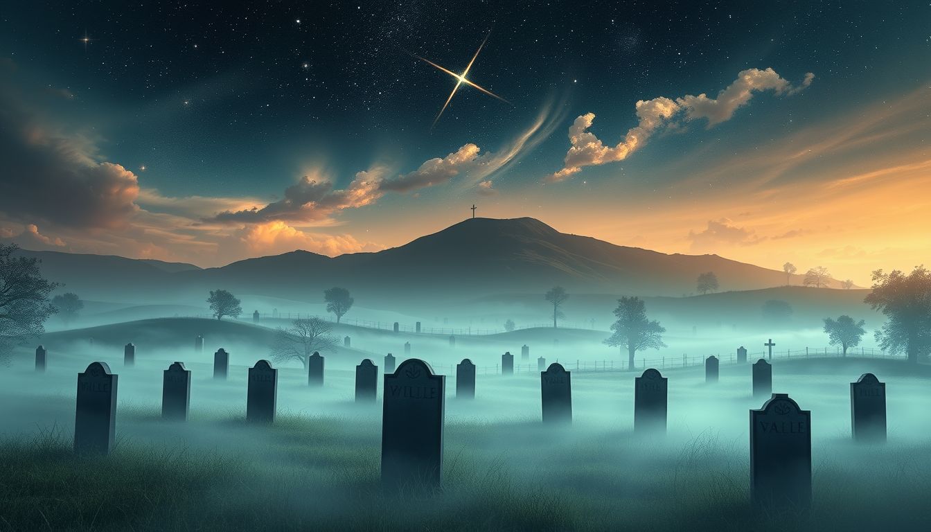Träume vom ländlichen Friedhof symbolisieren oft Vergänglichkeit und Ruhe.