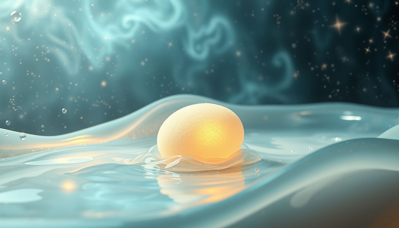 Ein Schwamm im Badezimmer symbolisiert Reinigung und emotionale Erneuerung.