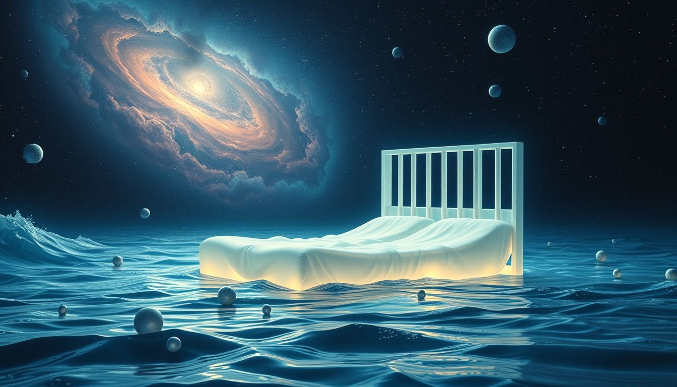 Ein Wasserbett als Gefängnis symbolisiert emotionale Gefangenschaft im Traum.