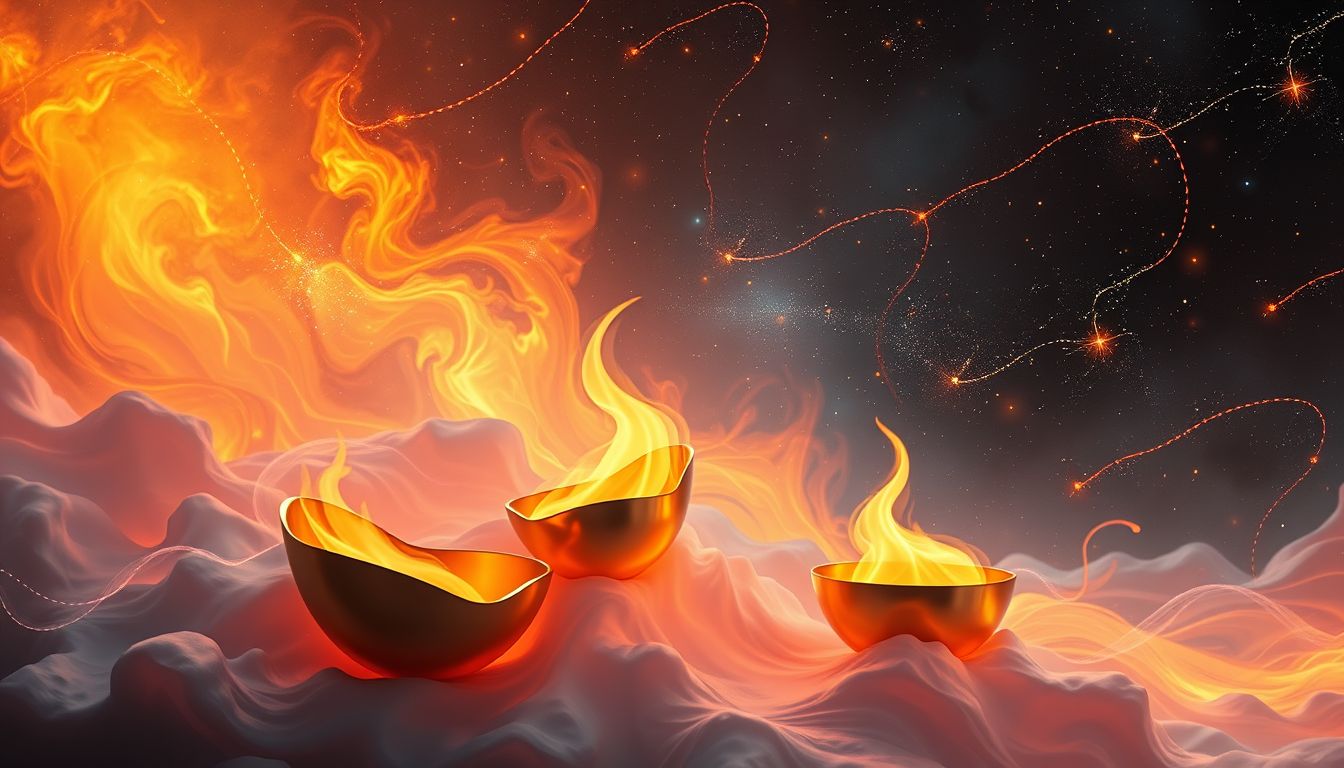 Der Traum von Messinggeschirr und Feuer symbolisiert innere Reinigung.