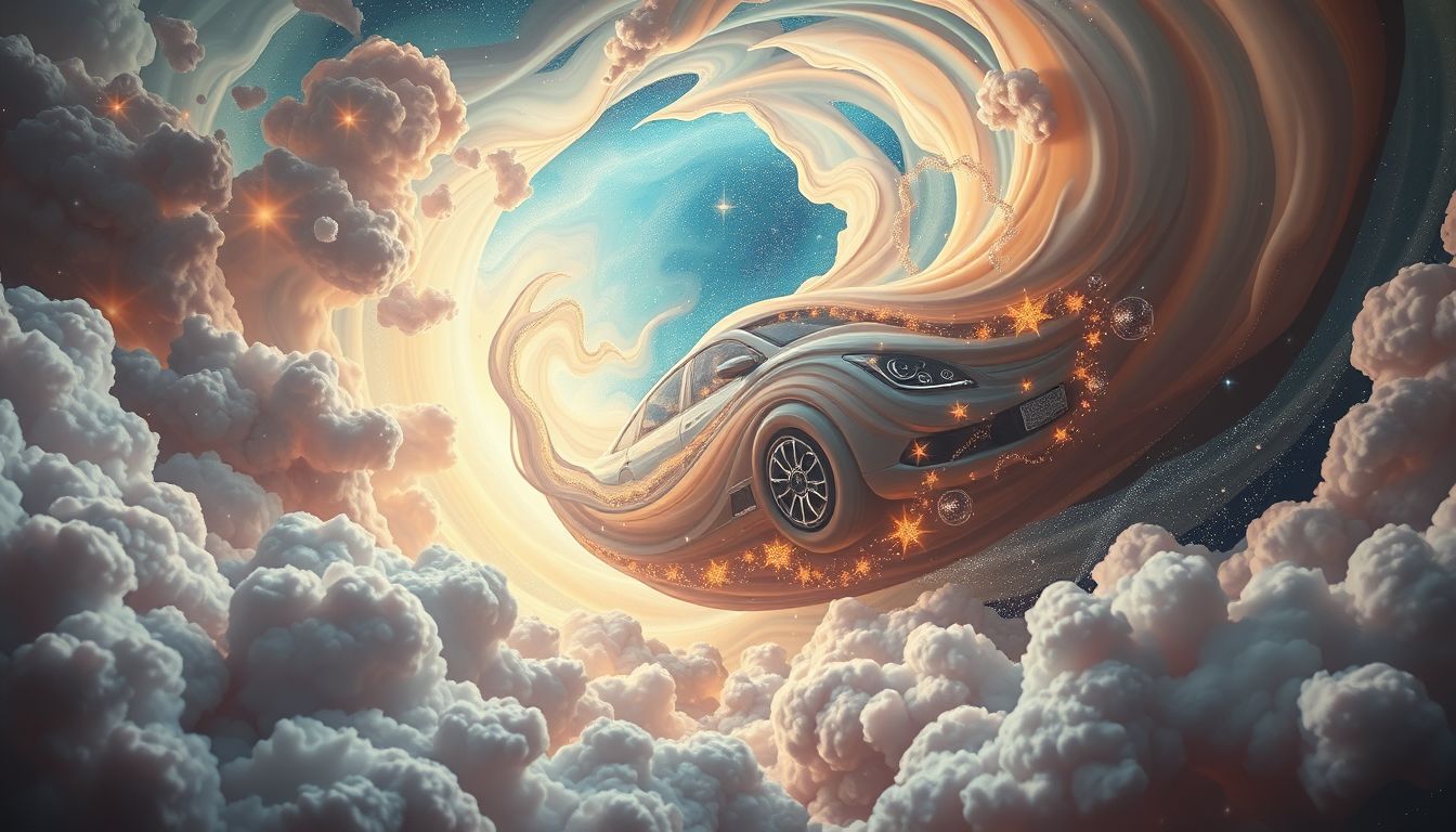 Trudeln im Auto symbolisiert Kontrollverlust und Lebensunsicherheit.