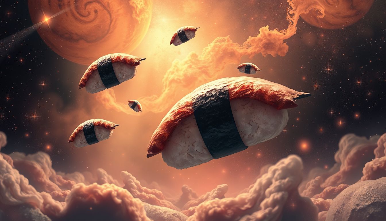Verdorbenes Sushi im Traum symbolisiert bevorstehende Gefahr und Täuschung.