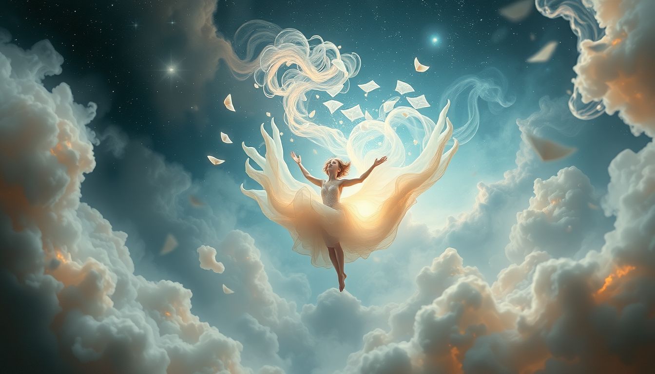 Verfallenlassen im Traum symbolisiert oft innere Loslösung und Stress.