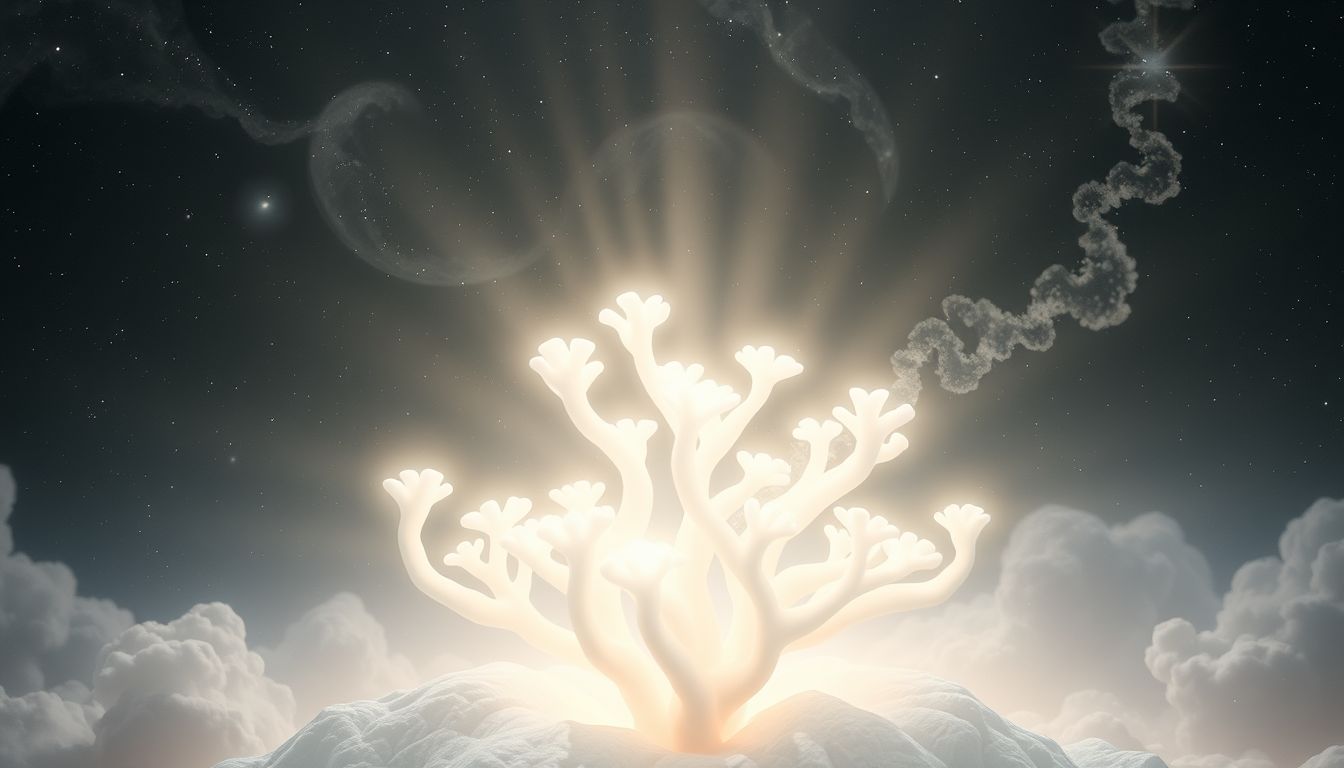 Weiße Korallen symbolisieren im Traum spirituelle Reinheit und Erleuchtung.