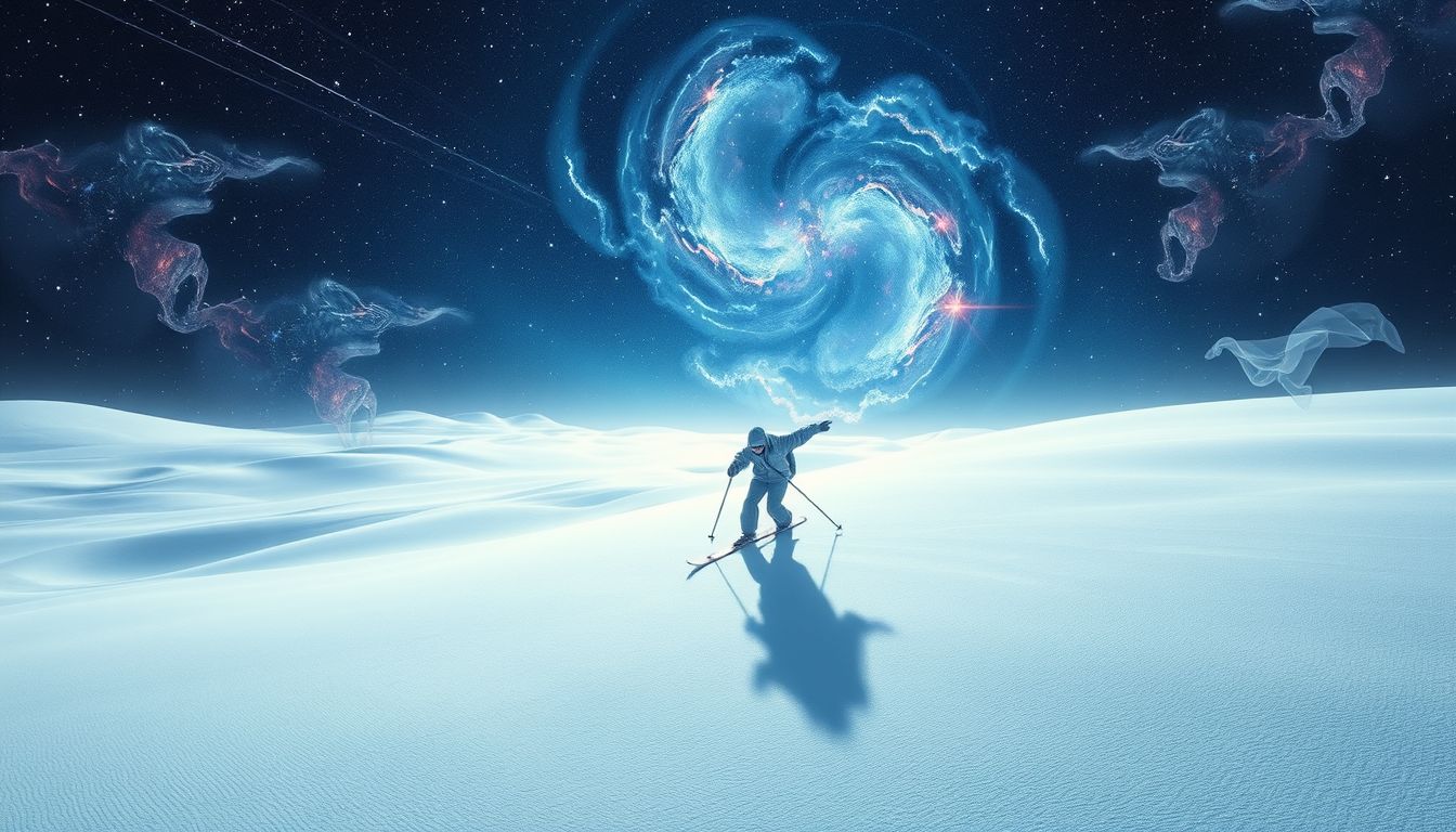 Im Traum Skifahren in ungewohnter Kleidung symbolisiert Anpassungsfähigkeit und Veränderung.