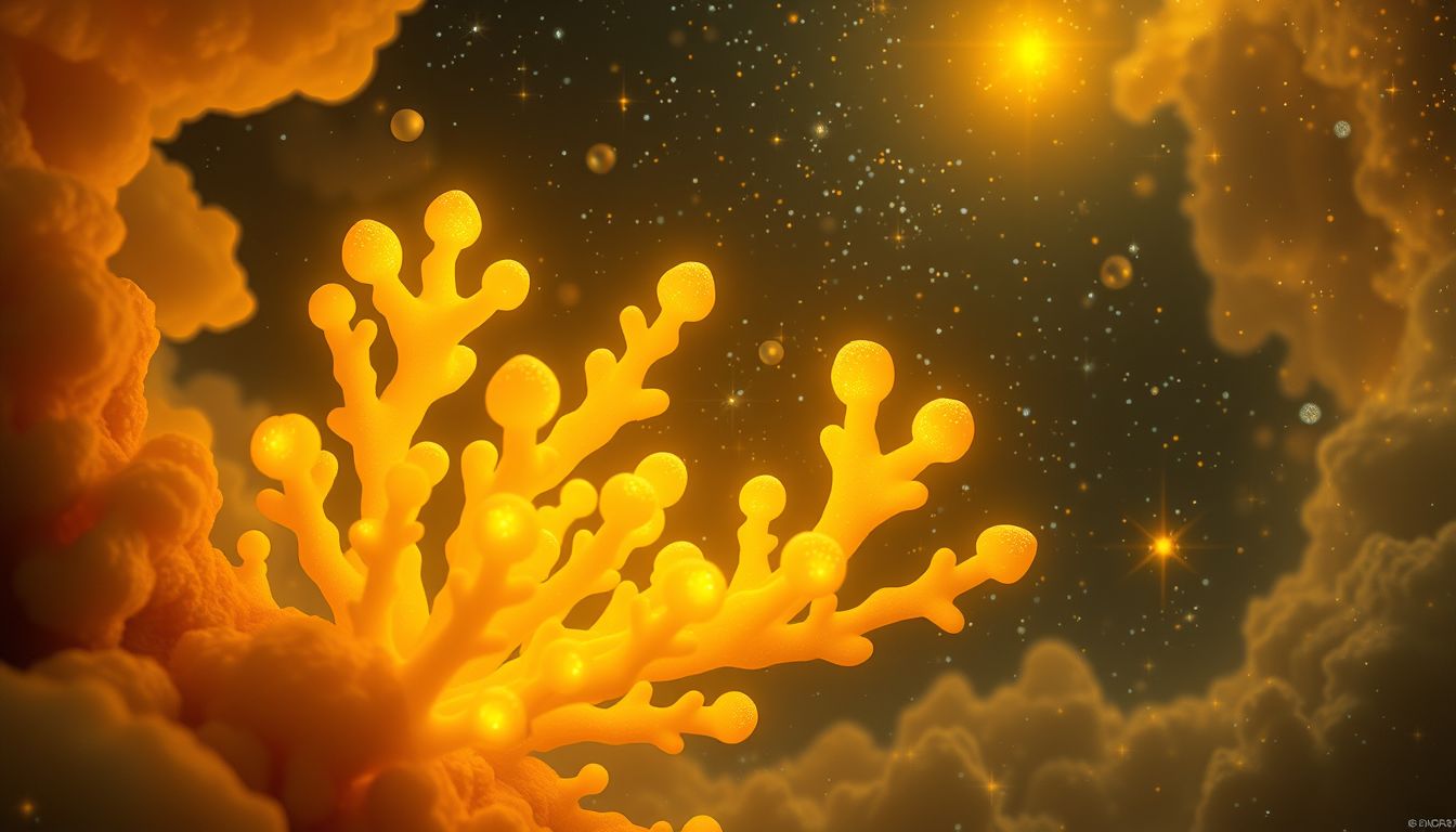 Gelbe Korallen im Traum symbolisieren lebendige Freude und kreative Energie.