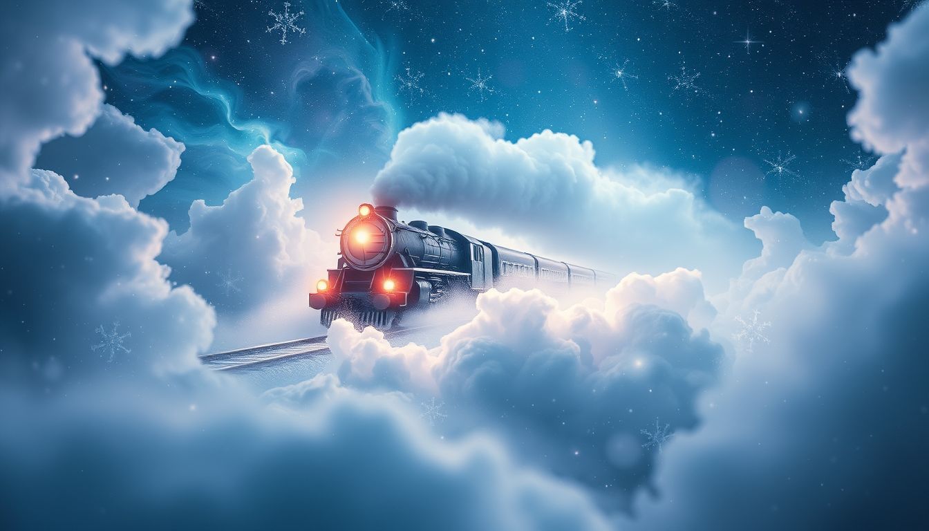 Eine Lokomotive im Schnee symbolisiert unerwartete Hindernisse im Leben.