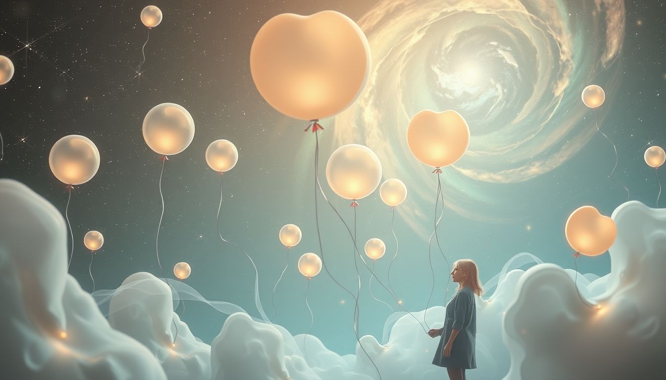 Ballons symbolisieren oft flüchtige Beziehungen und soziale Aufstiege.