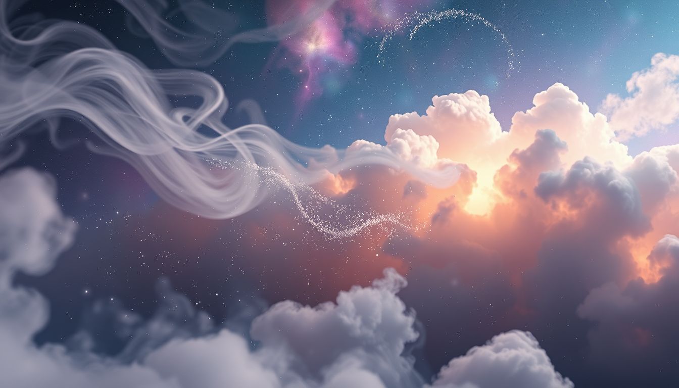 Ein Wind, der Asche verstreut, symbolisiert Vergänglichkeit und Neubeginn.