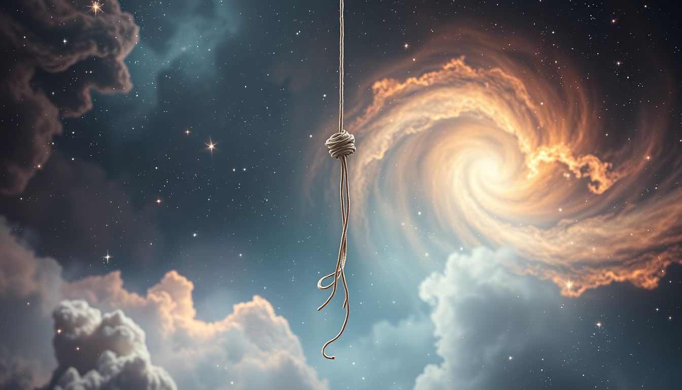 Ein defektes Seil im Traum symbolisiert oft Angst vor Kontrollverlust.