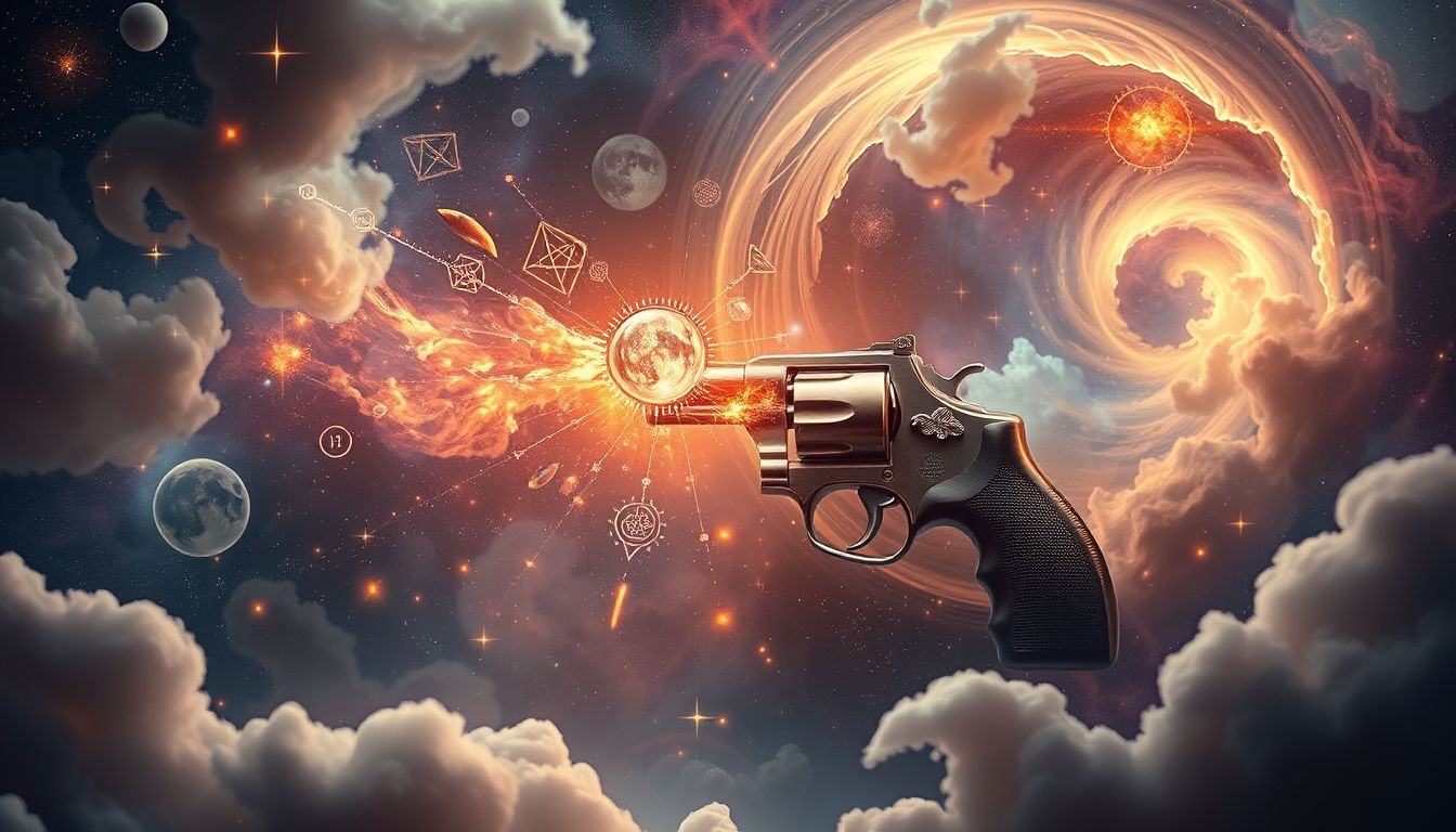 Einen Revolver finden symbolisiert Entdeckung innerer Stärke und Kontrolle.