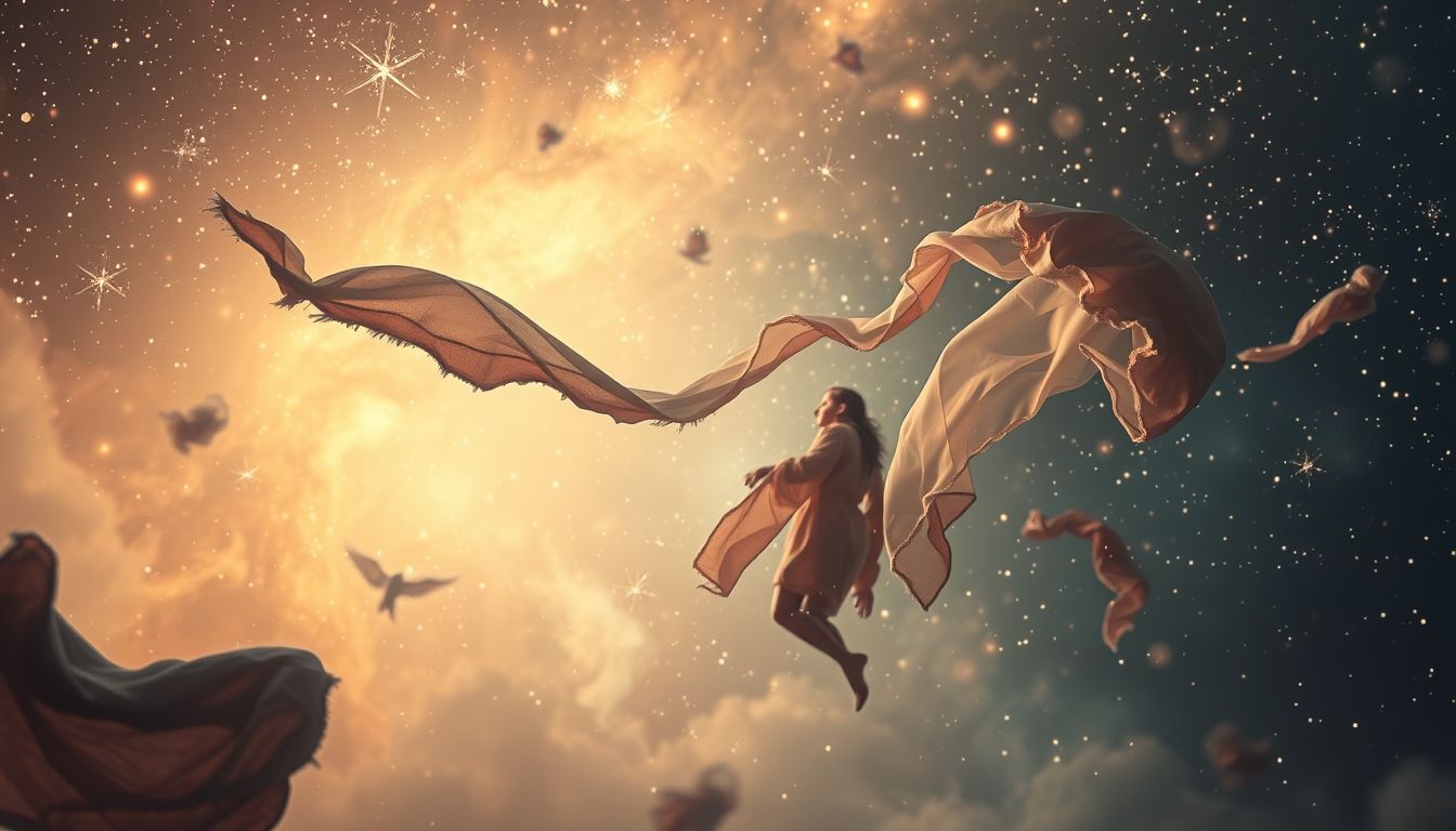 Zerrissene Kleidung im Traum symbolisiert oft versteckte Verletzlichkeit und Scham.