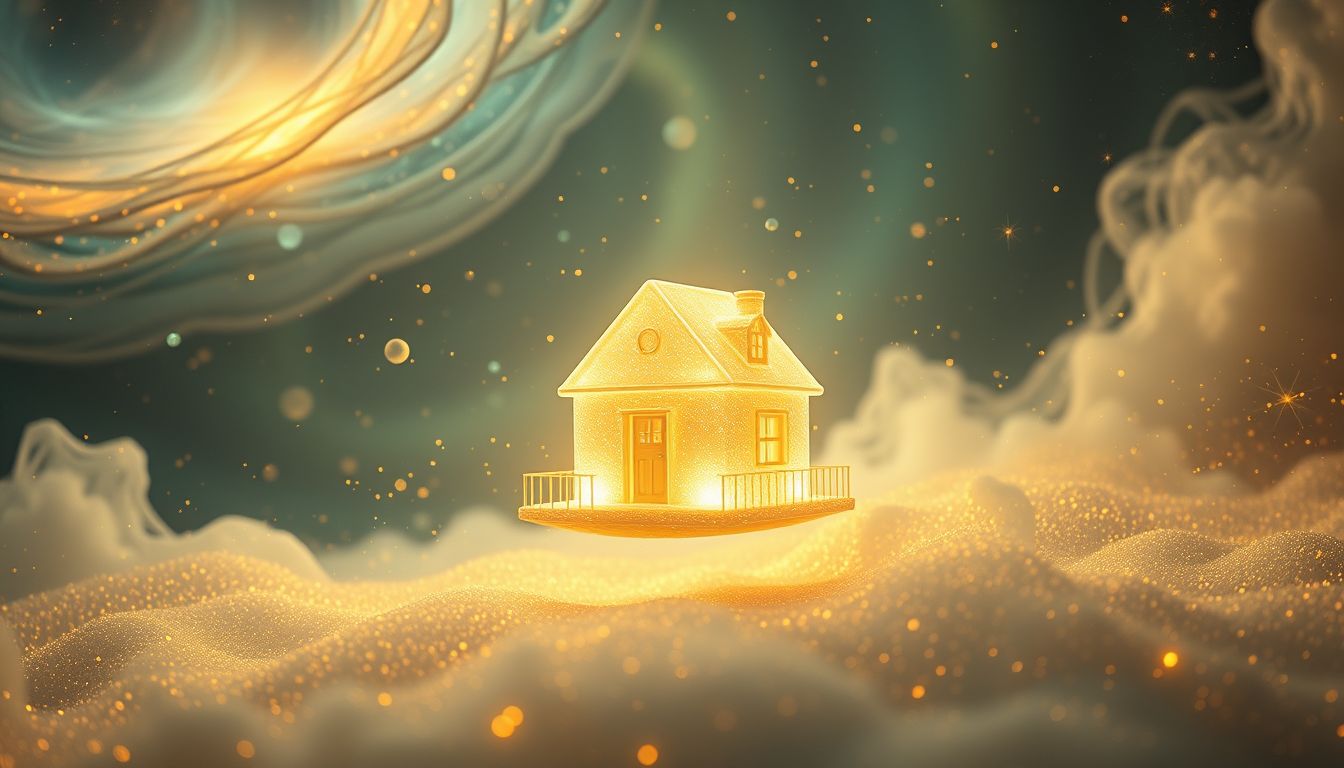 Ein kleines Haus symbolisiert innere Ruhe durch Bescheidenheit und Selbstgenügsamkeit.