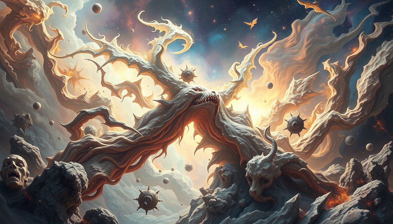 Der zerstörerische Animus symbolisiert innere Konflikte und Chaos.