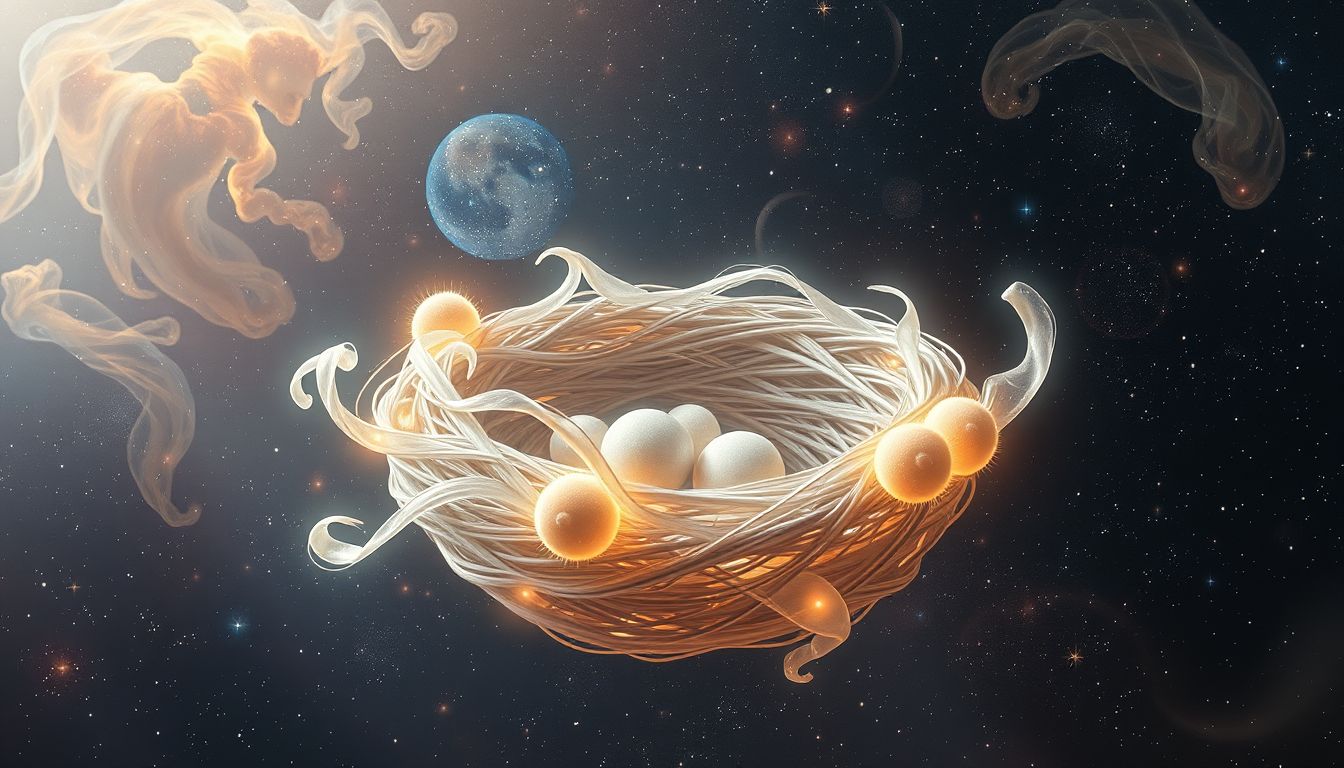 Ein großes Nest symbolisiert Schutz, Sicherheit und familiären Zusammenhalt.