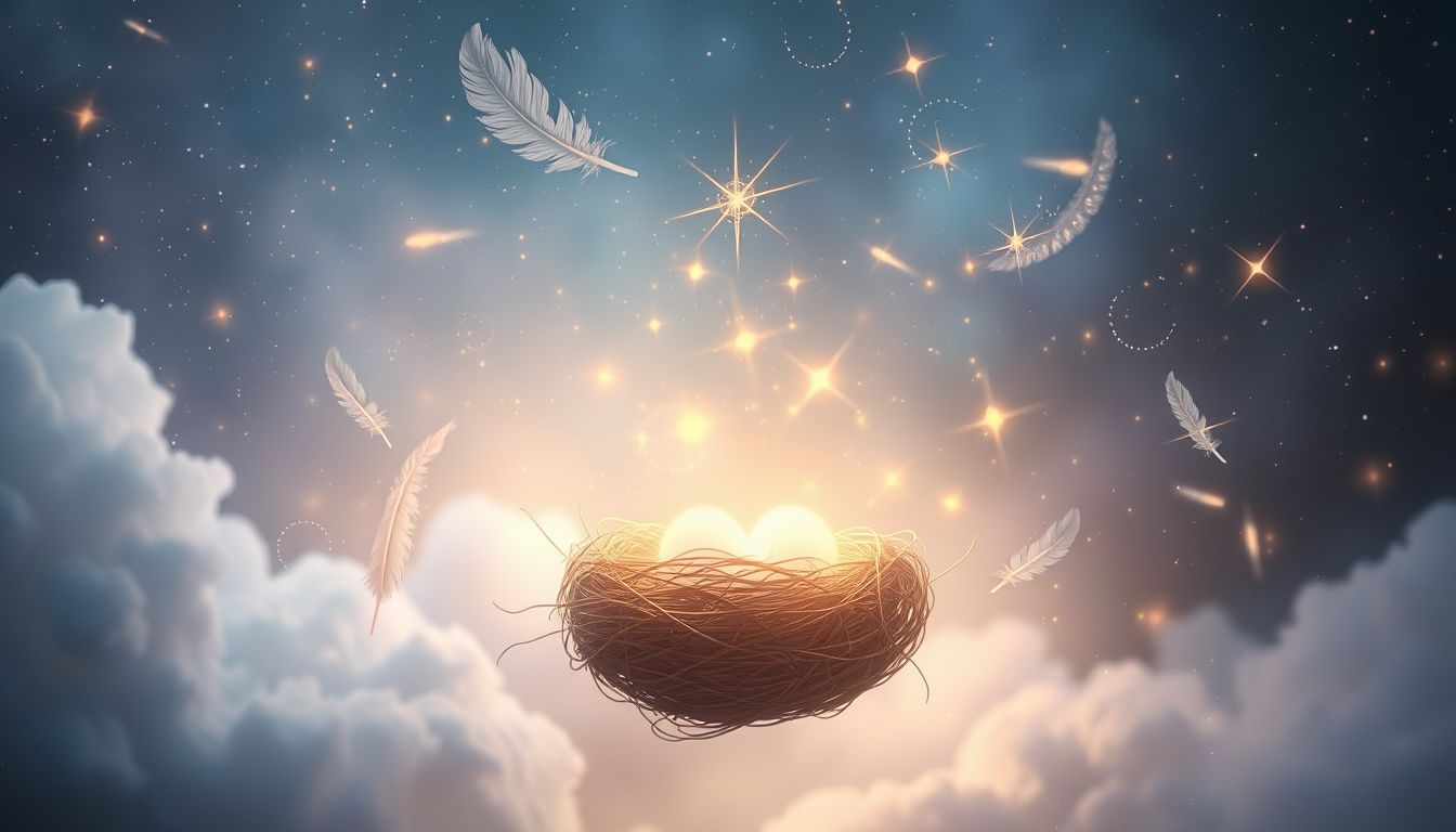 Ein Nest bewachen symbolisiert Schutzbedürfnis und familiären Zusammenhalt.