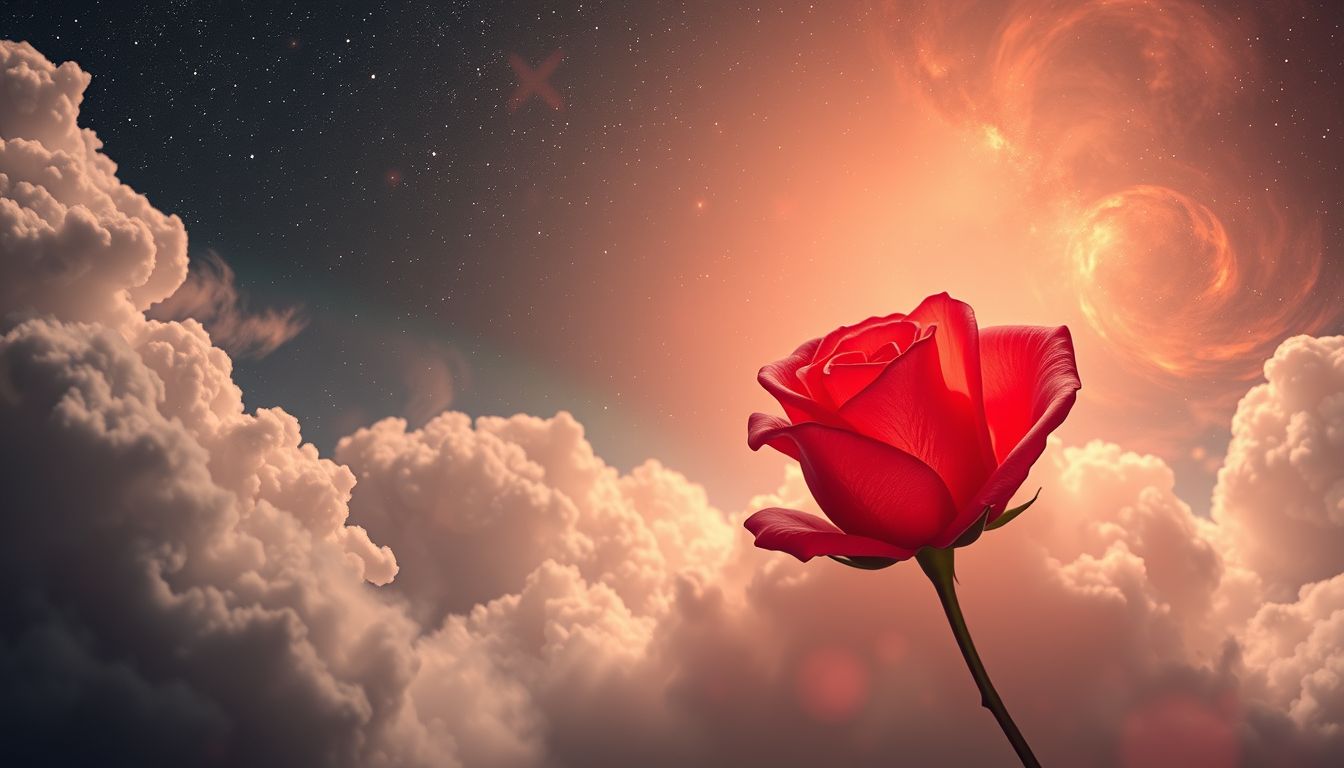 Eine einzelne rote Rose symbolisiert Liebe und leidenschaftliche Gefühle.
