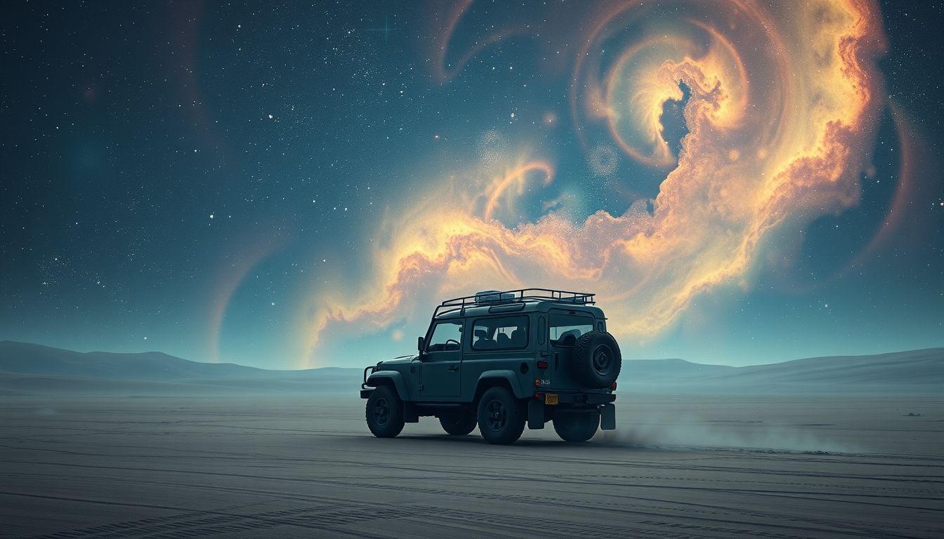 Einen Geländewagen fahren symbolisiert Freiheit, doch Einsamkeit im Herzen.