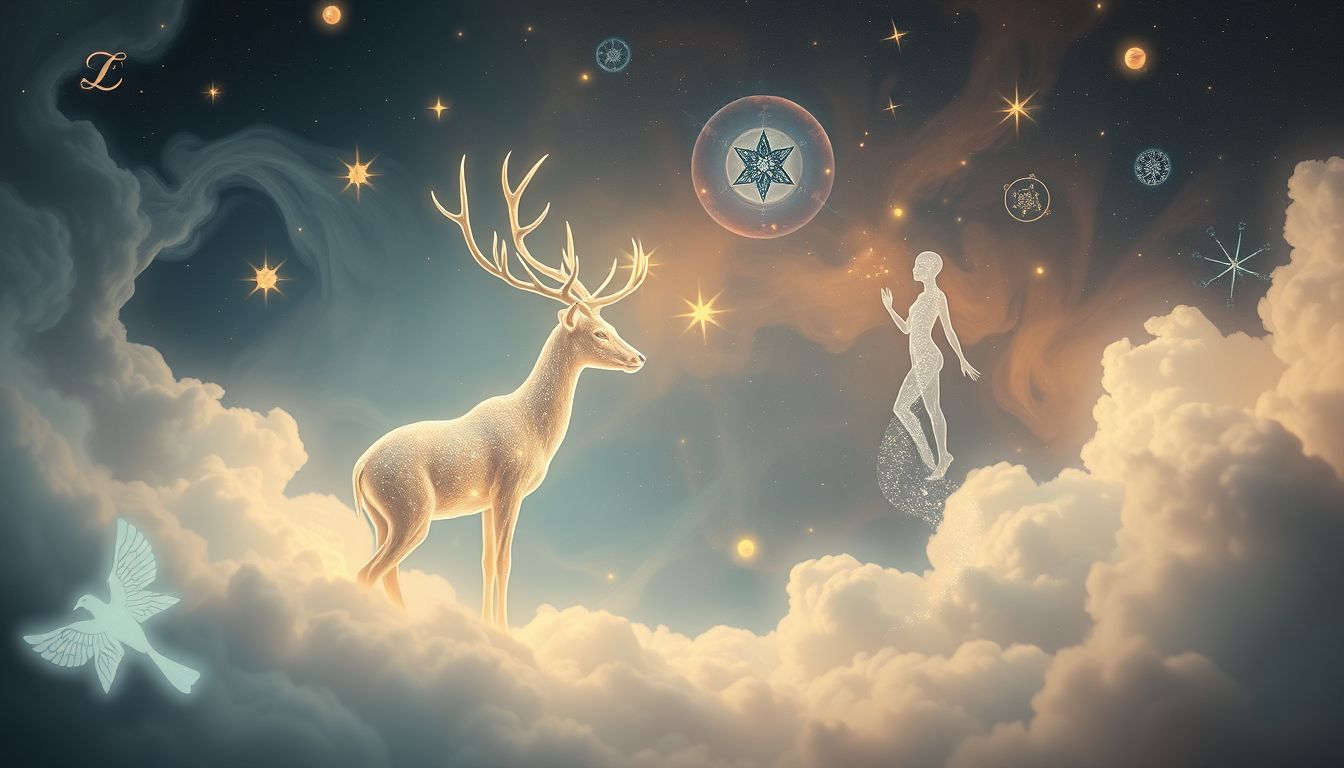 Mit einem Reh sprechen symbolisiert Harmonie zwischen Mensch und Natur.
