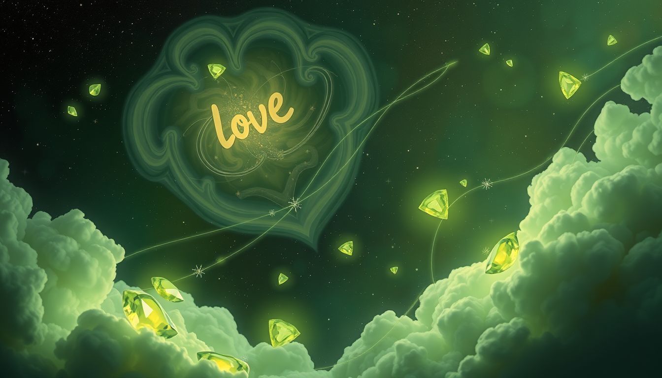 Peridot im Traum symbolisiert Harmonie und tiefes Liebesband.