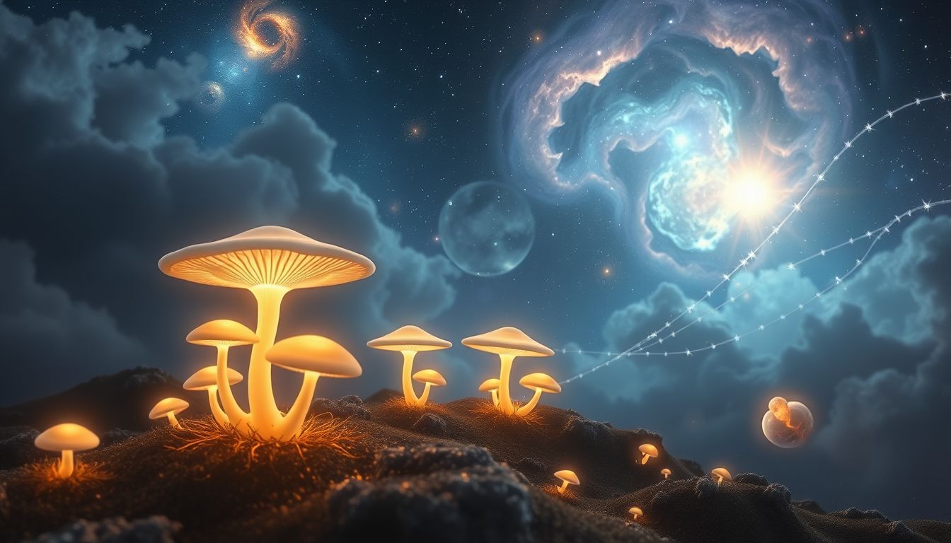 Pilze im Traum symbolisieren oft spirituelles Wachstum und Bewusstseinserweiterung.