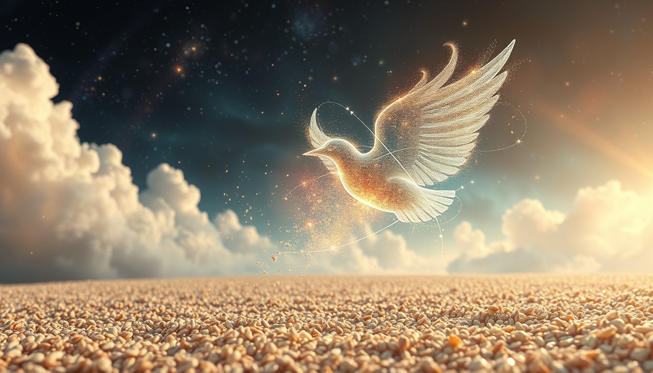 Vögel stören das Säen symbolisieren äußere Hindernisse im Leben.