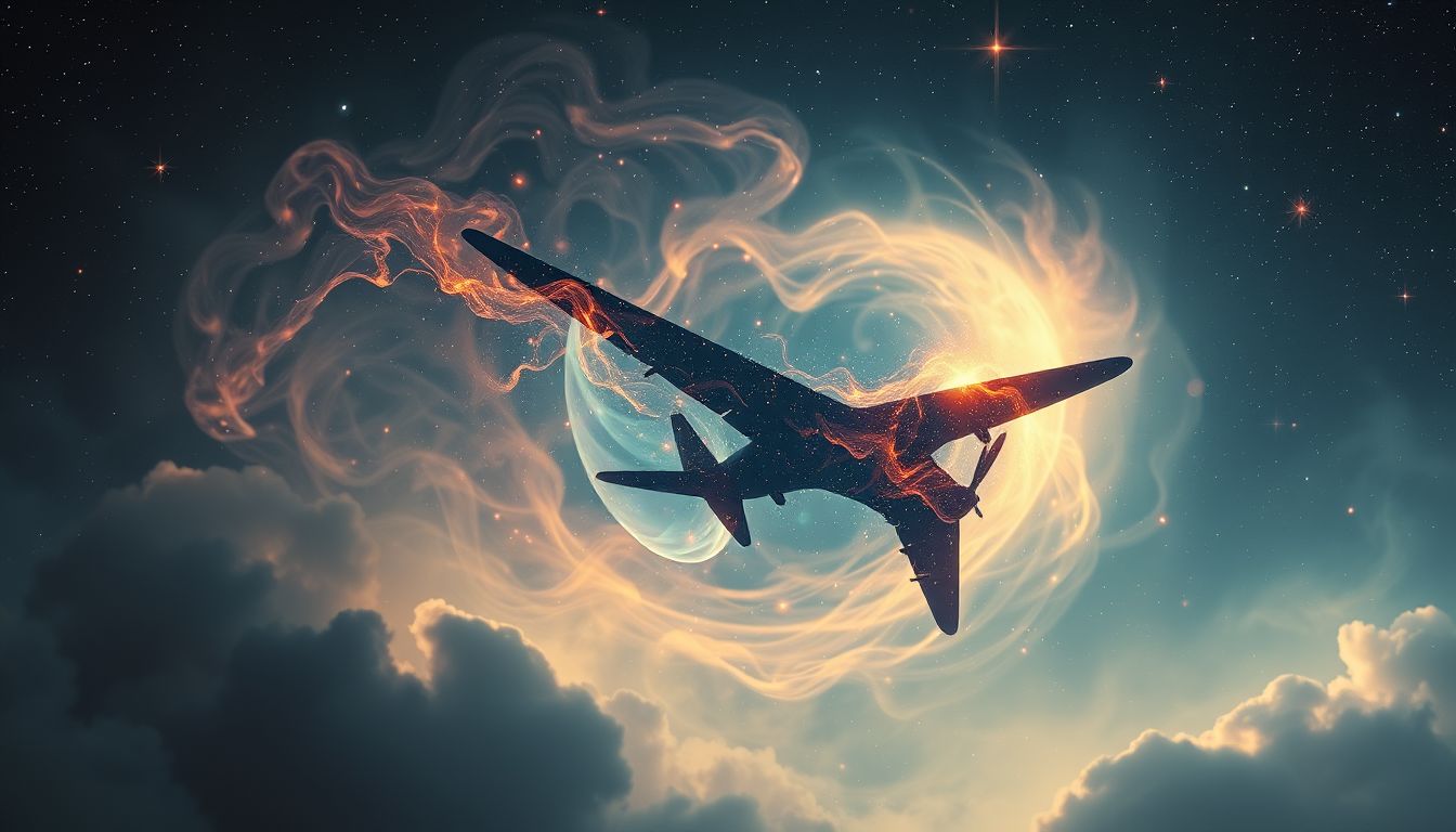 Ein Flugzeug-Sturzflug im Traum symbolisiert Kontrollverlust und Angst.