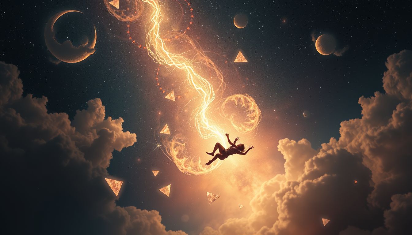 Ein Sturz im Traum symbolisiert oft Angst vor Kontrollverlust.
