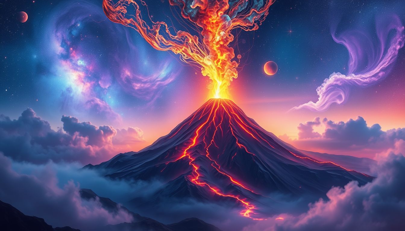 Der Vesuv symbolisiert im Traum explosive kreative Energie und Neuanfang.