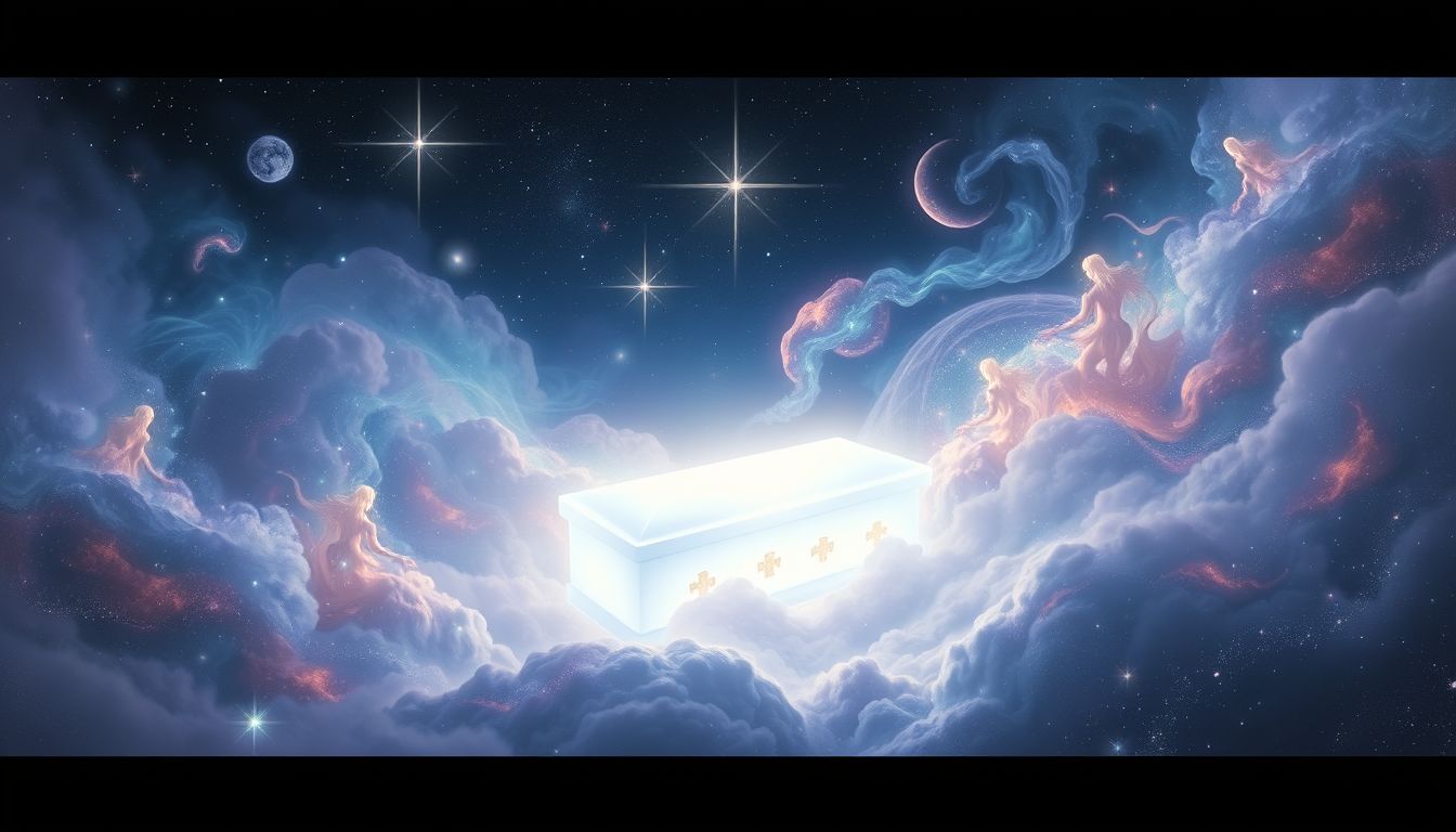 Ein geschlossener Sarg im Traum symbolisiert oft Abschied und Geheimnisse.