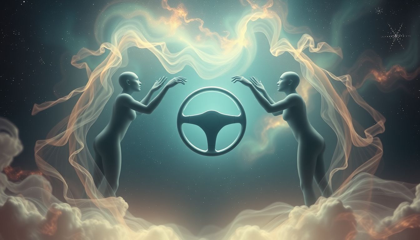 Das Lenkrad entreißen symbolisiert Machtverlust oder Kontrollkonflikte im Traum.