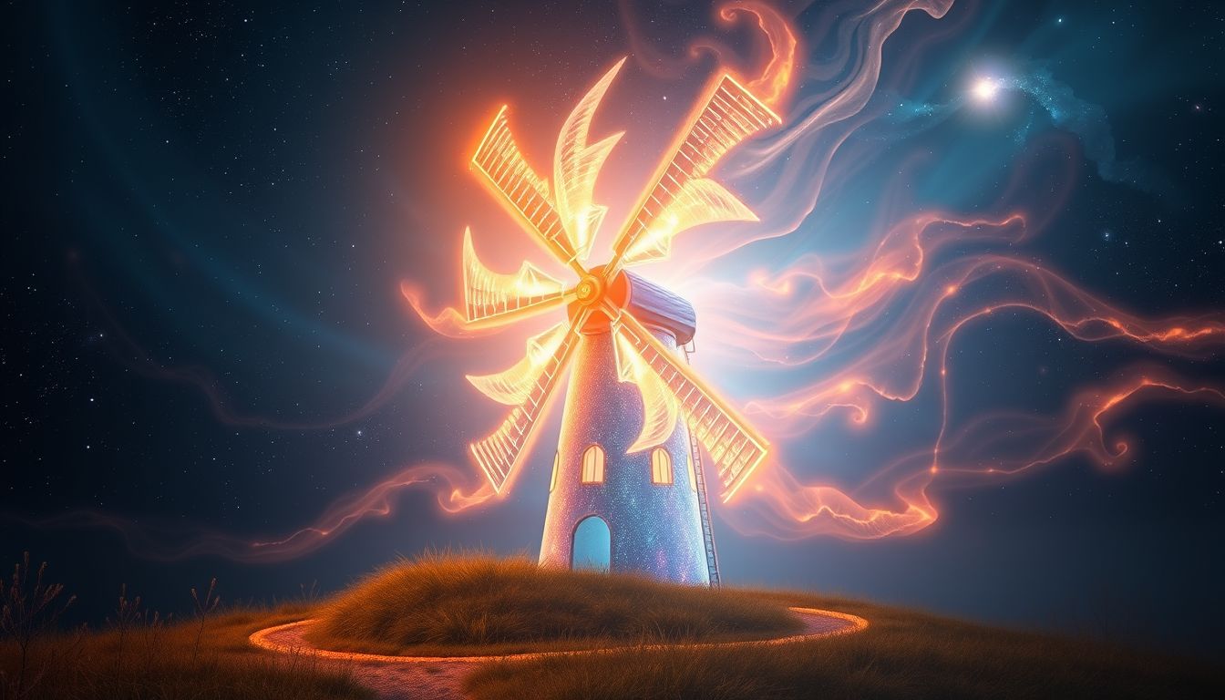 Eine Windmühle im Traum symbolisiert Energie und neue Möglichkeiten.