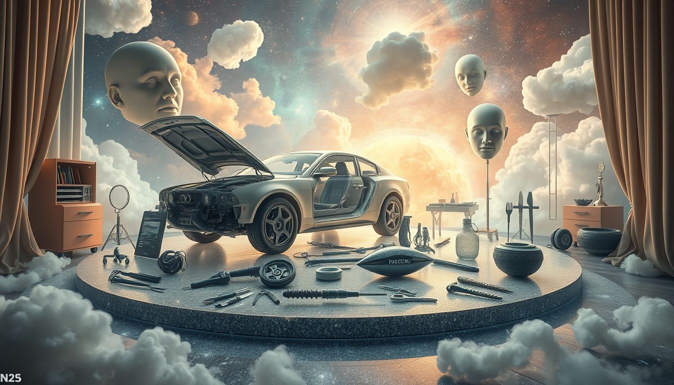 Die Autowerkstatt symbolisiert oft die Inszenierung eigener Lebensrollen.