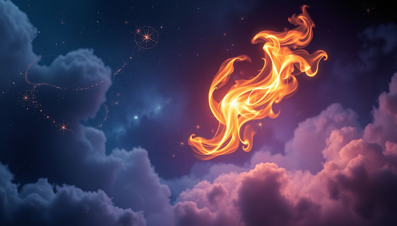 Eine tanzende Lohe symbolisiert lebendige Leidenschaft und innere Transformation.