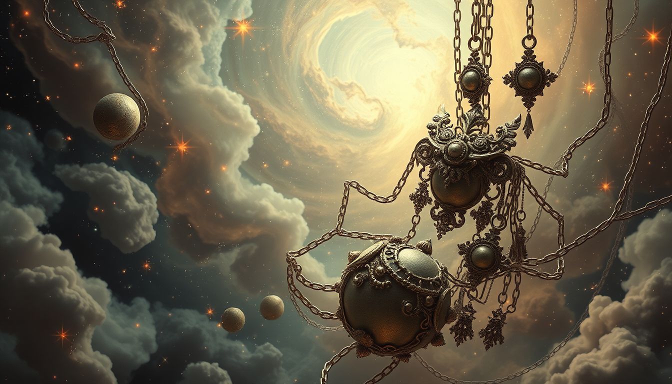 Traum 23 zeigt: Übermäßige Verzierung symbolisiert innere Belastung.