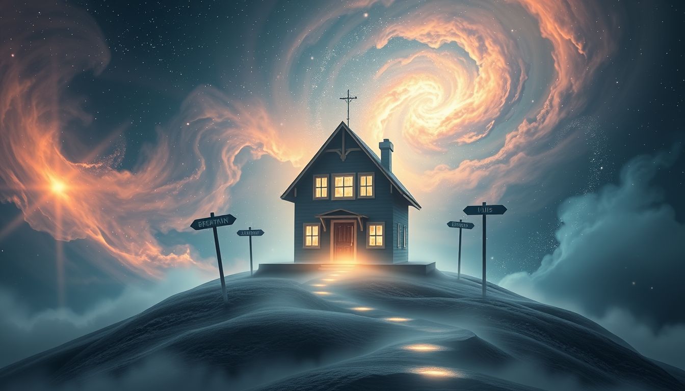 Das Schilderhaus symbolisiert lebensverändernde Entscheidungen und Übergänge.