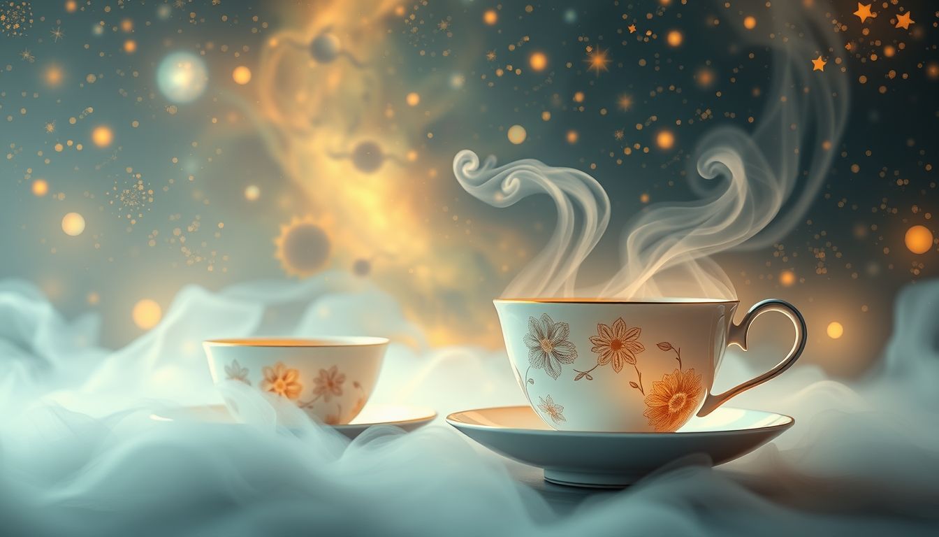 Eine Teezeremonie symbolisiert Harmonie und spirituelle Klarheit im Osten.