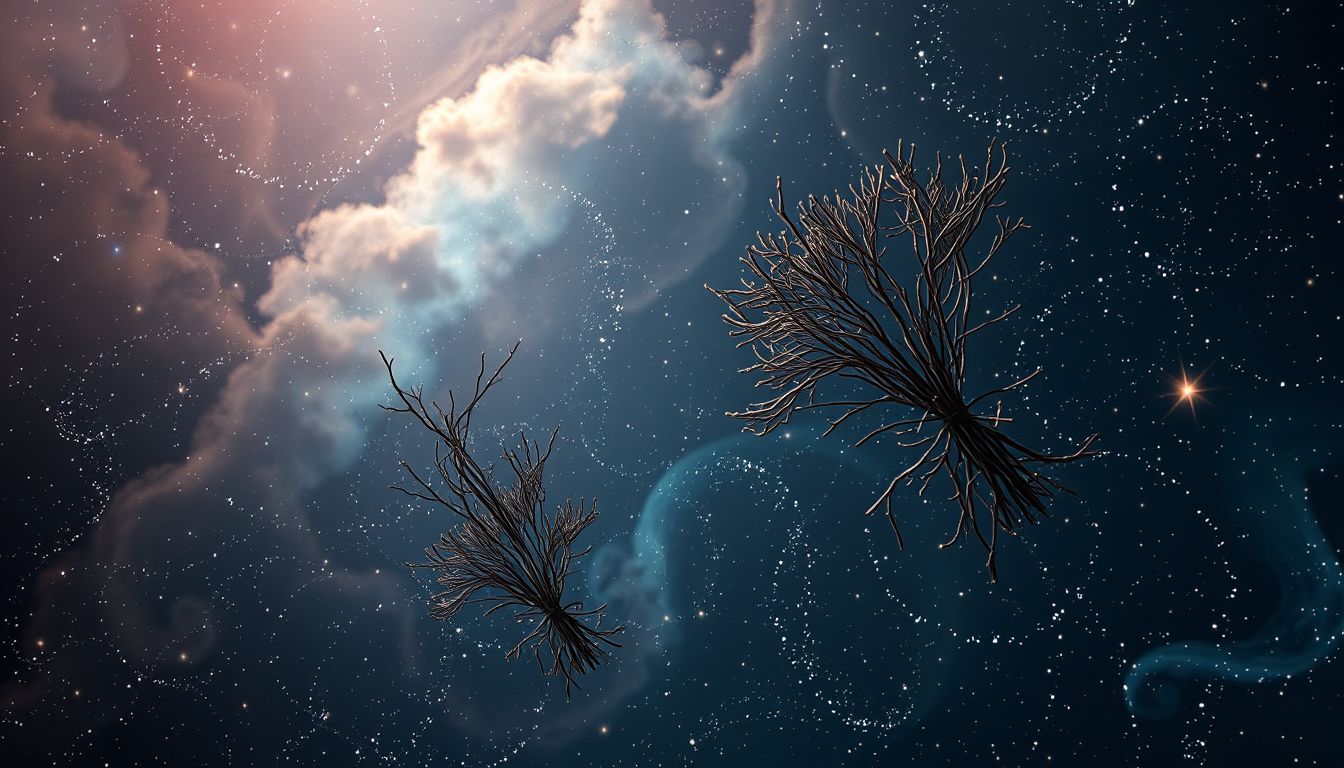 Ein Reisigbündel im Himmel symbolisiert spirituelle Reinigung und Hoffnung.
