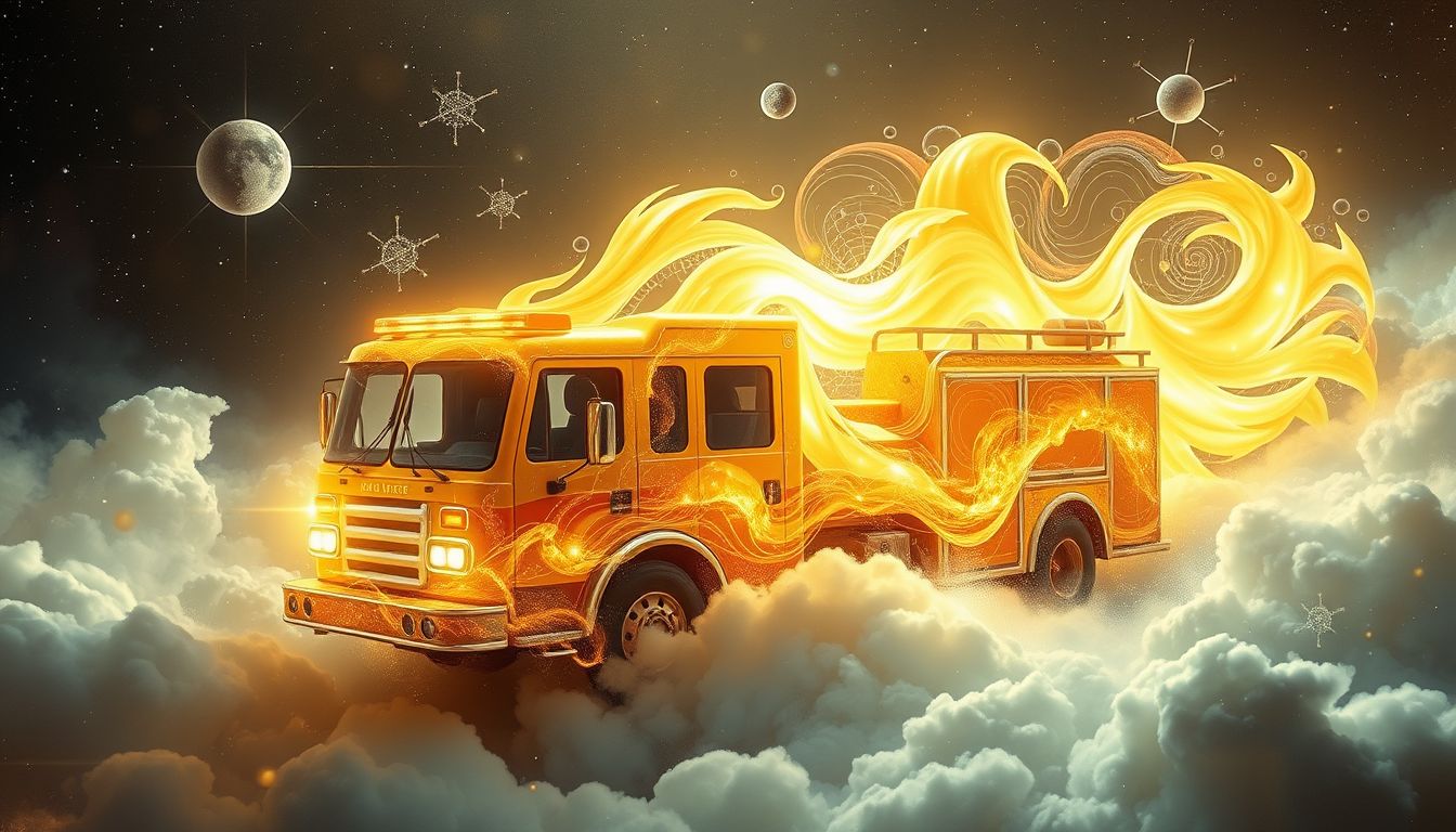 Ein gelbes Feuerwehrauto symbolisiert oft kreative Problemlösungen im Traum.