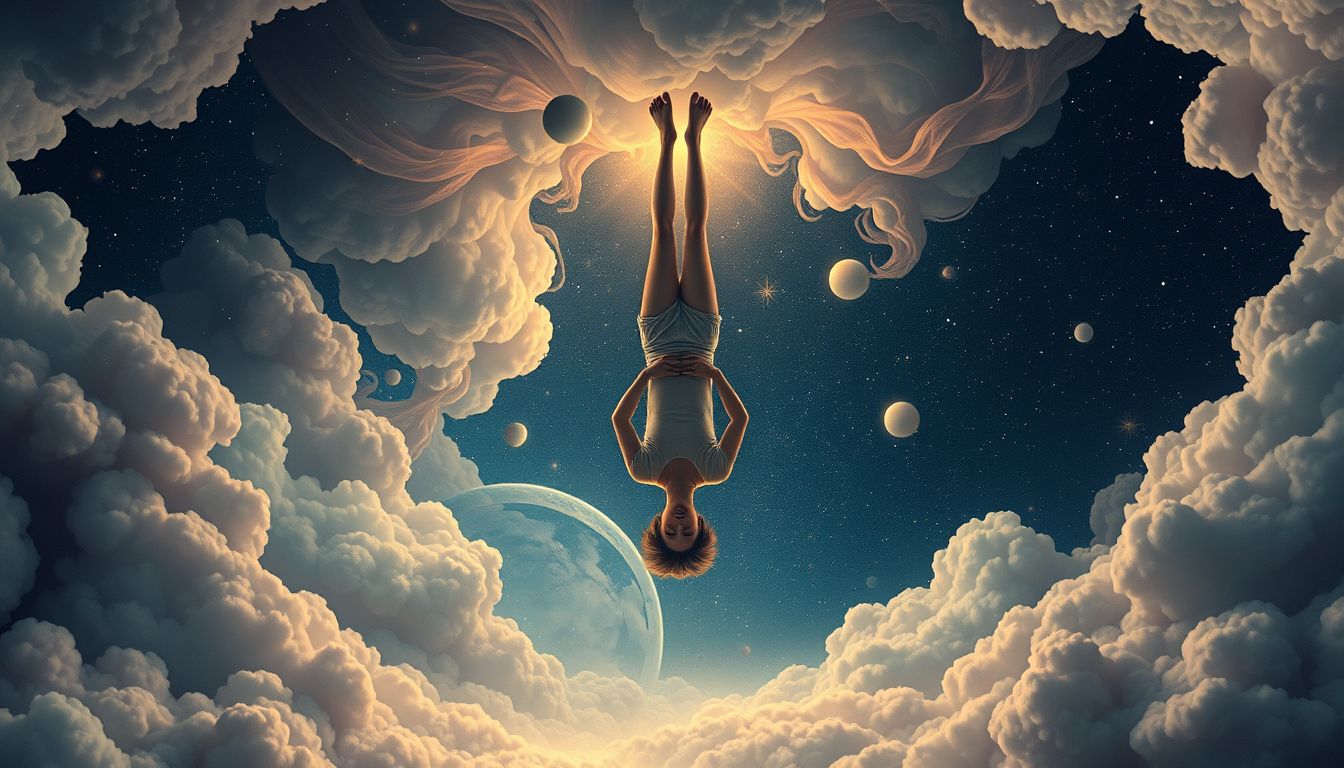 Traum vom Auf-dem-Kopf-Stehen symbolisiert oft innere Orientierungslosigkeit.