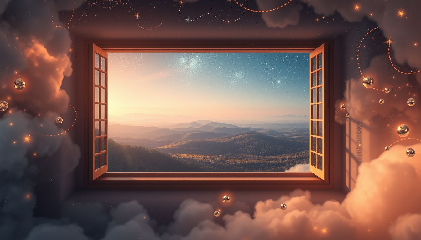 Ein Blick aus der Stube symbolisiert Sehnsucht nach Freiheit und Natur.