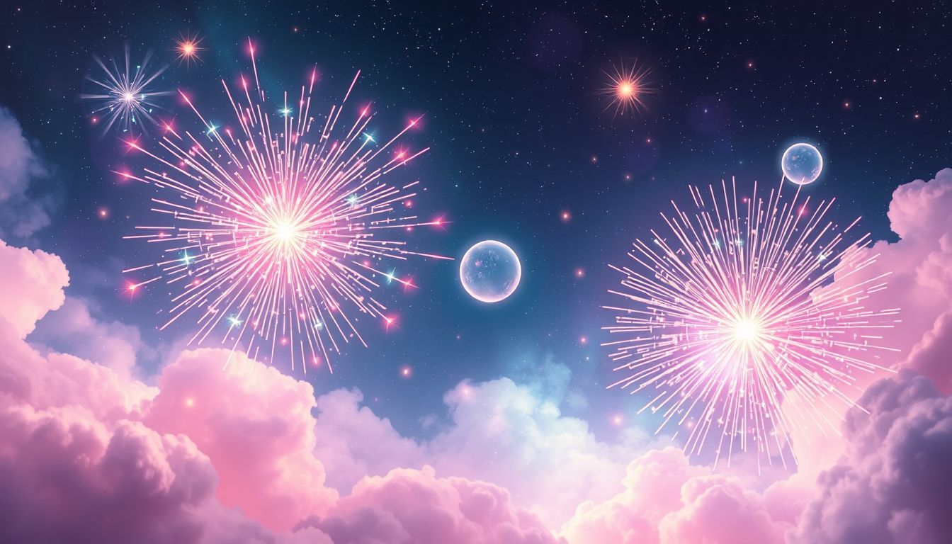 Feuerwerksträume symbolisieren plötzliche Freude und emotionale Höhepunkte.
