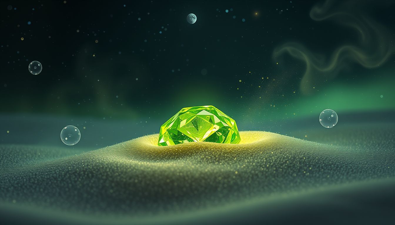 Der vergrabene Peridot symbolisiert verborgene verborgene Talente und Schätze.