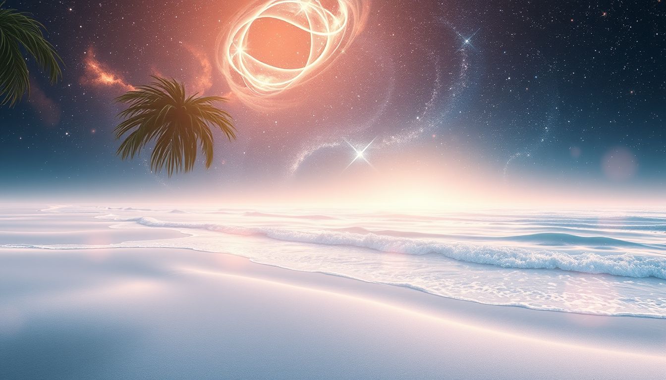 Ein tropischer Strand im Traum symbolisiert Sehnsucht nach Freiheit.