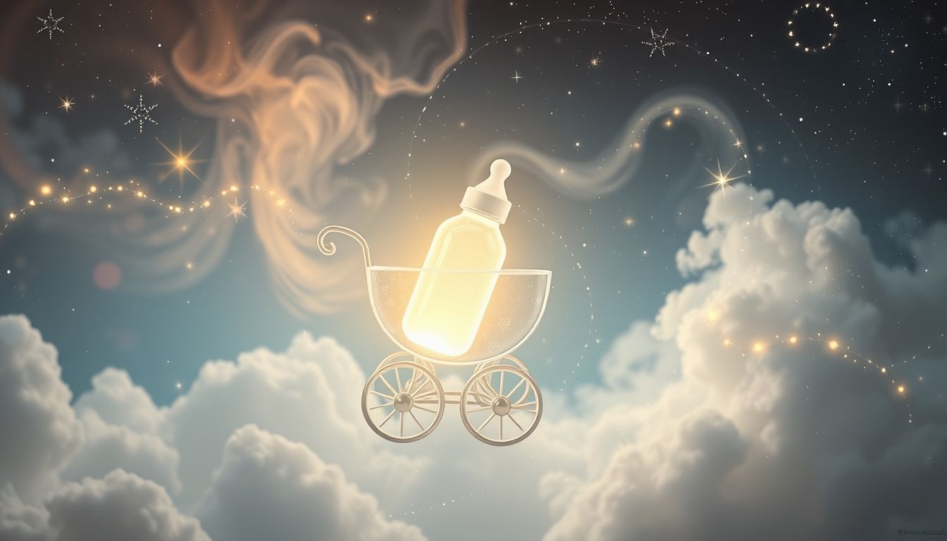 Ein Babyflasche-im-Kinderwagen-Traum symbolisiert bevorstehende Fürsorge und Verantwortung.