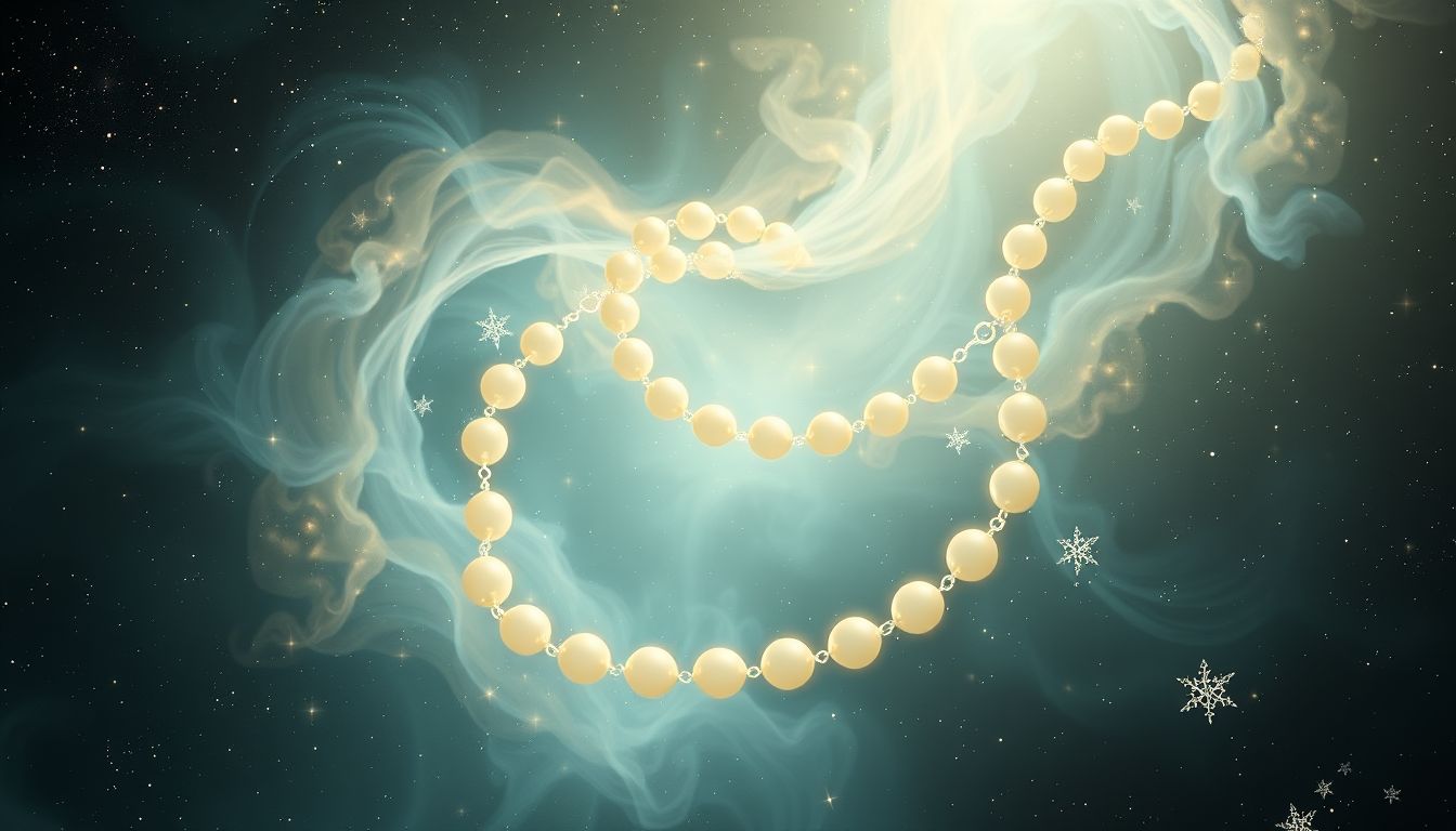 Eine Perlenkette im Traum symbolisiert oft innere Reinheit.