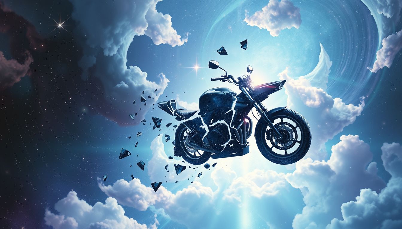 Ein Motorradunfall im Traum symbolisiert oft inneren Wandel und Neubeginn.