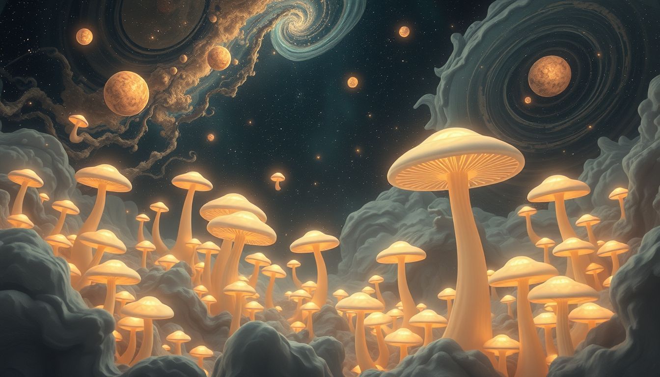 Viele Pilze im Traum symbolisieren oft geheime Möglichkeiten und Wachstum.