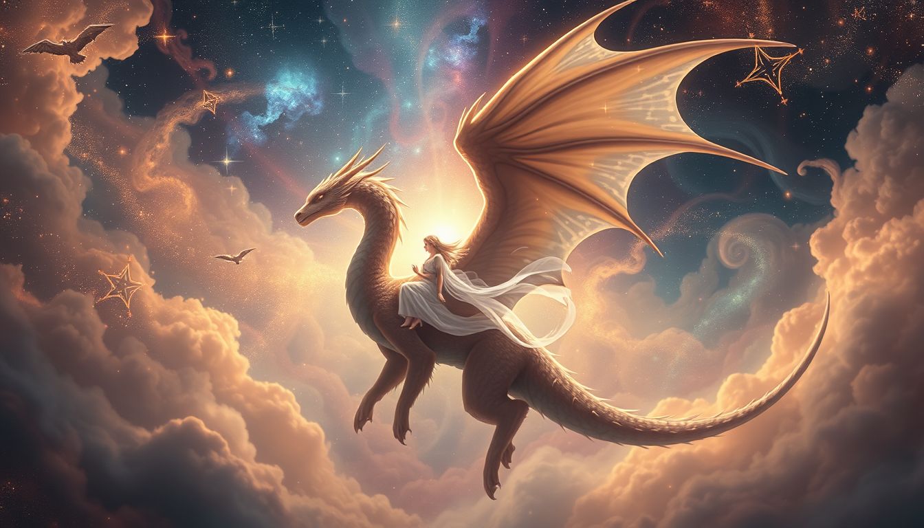 Von einer Wyvern getragen zu werden symbolisiert Freiheit und Schutz.