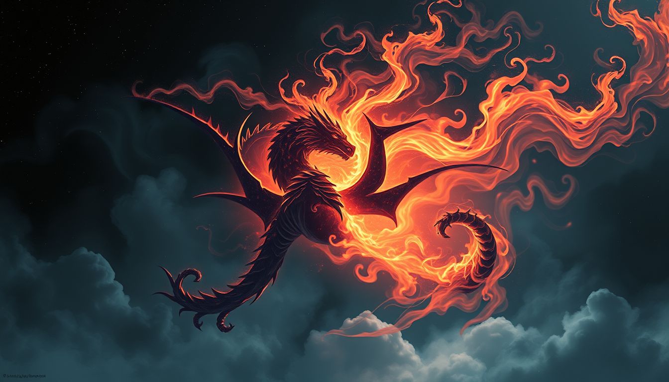 Wyverns symbolisieren im Traum häufig bevorstehende Gefahr und Zerstörung.